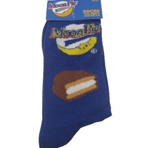 'Moon Pie' Novelty Crew Socks - Size 6 - 12 *NEW*